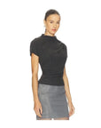 Charcoal Walker Draped Top