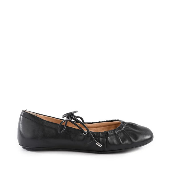 Black Oh Darling Leather Flat Shoe