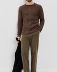 Chocolate Mohair Fishermans Knit