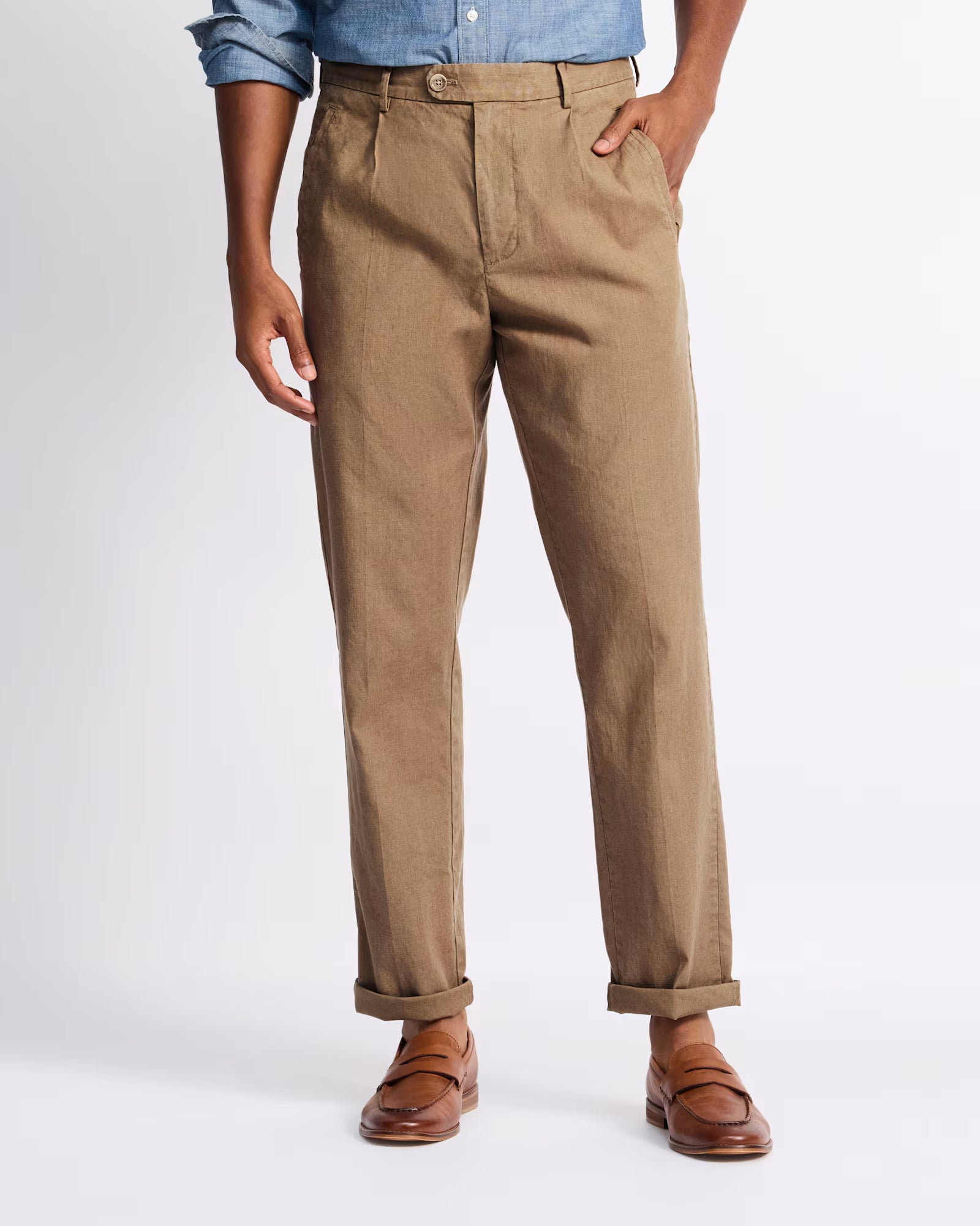 Espresso Coastal Linen Pant
