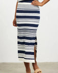 Off White-Navy Danielle Skirt