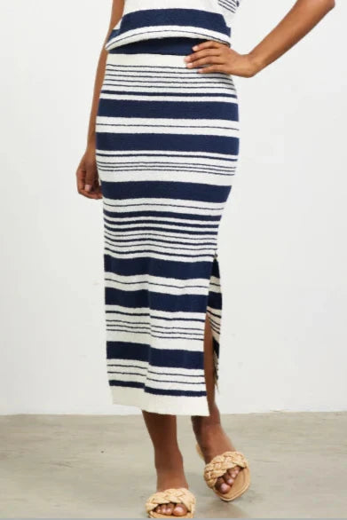 Off White-Navy Danielle Skirt