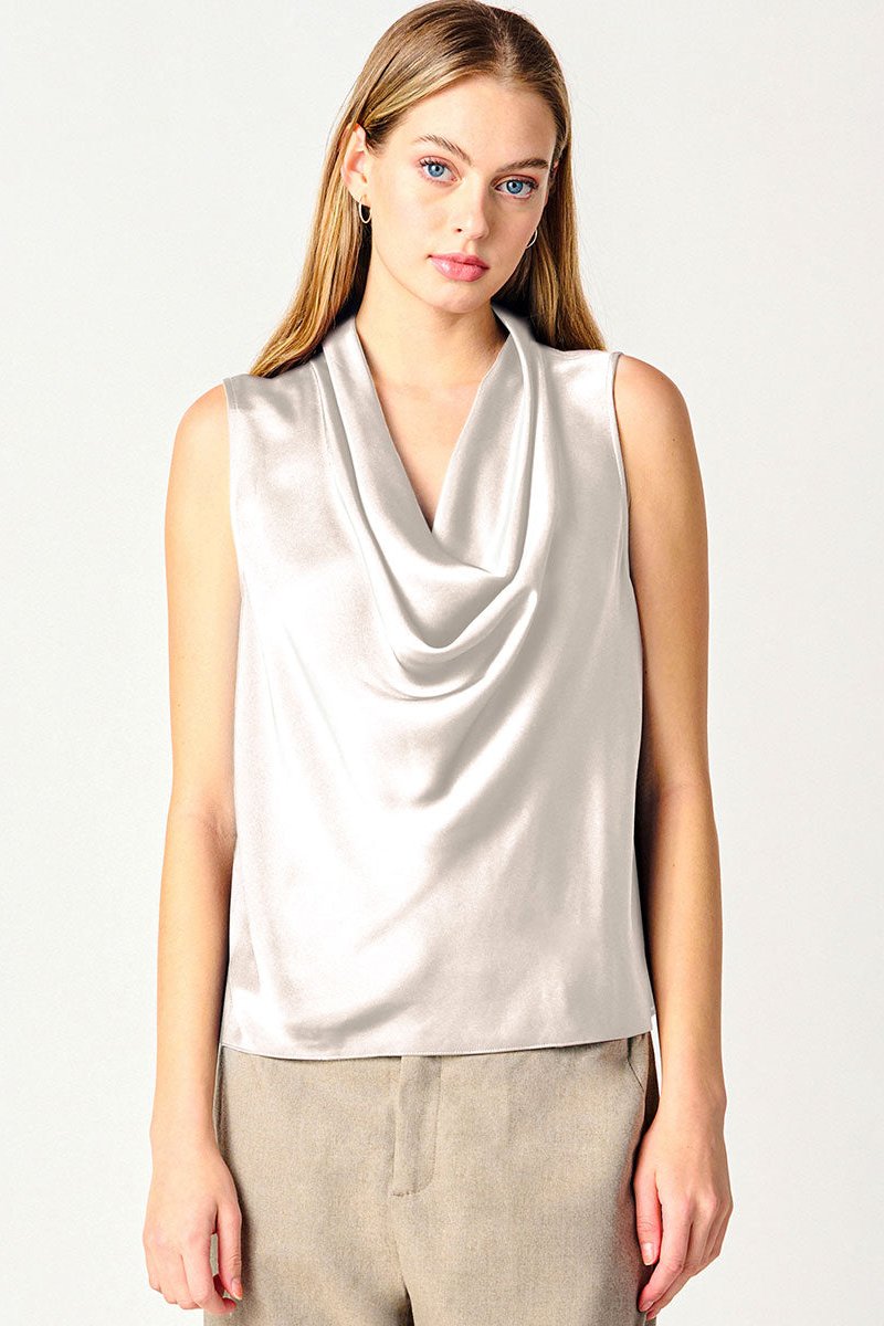 Pearl Cowl Neck Tank