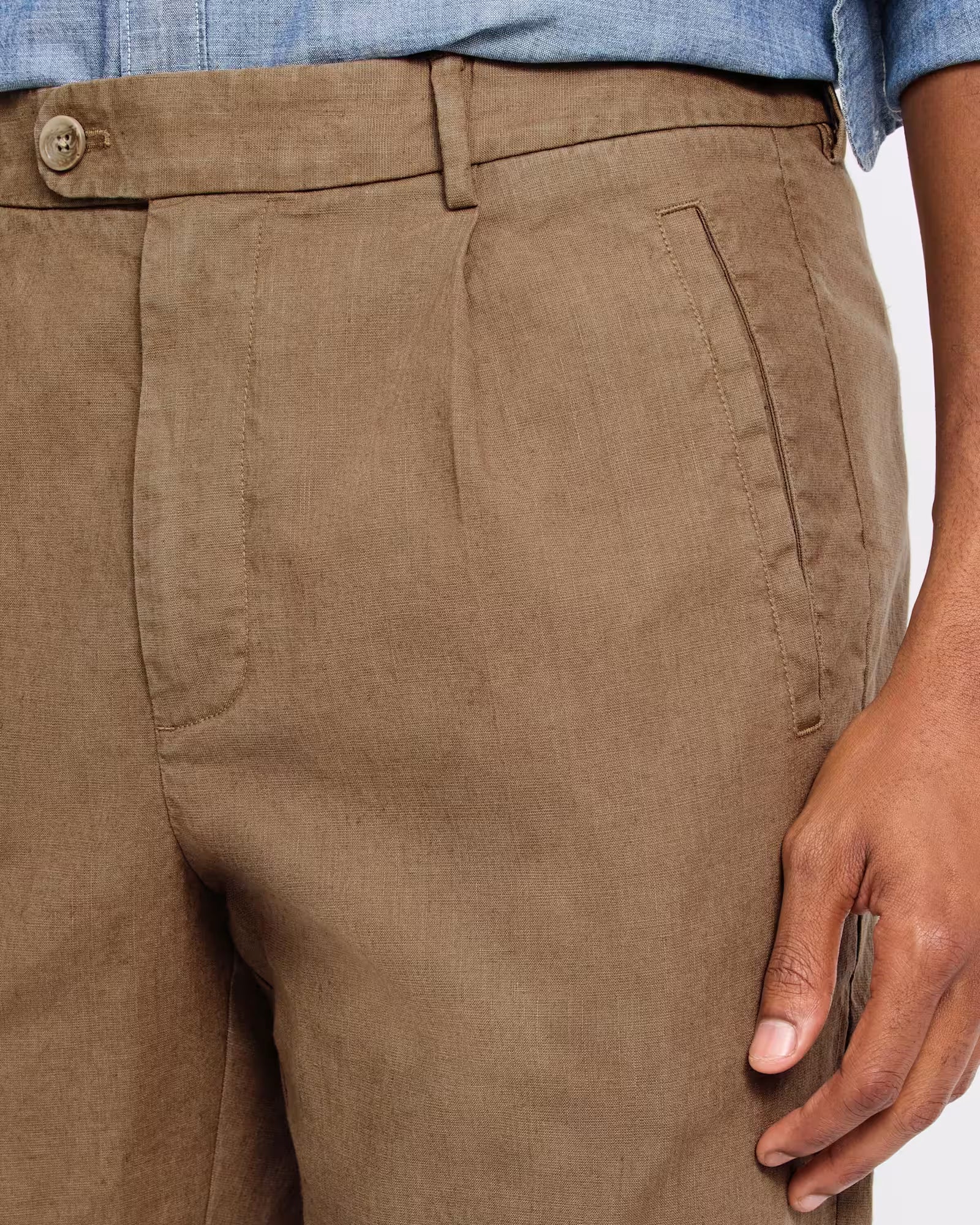 Espresso Coastal Linen Pant