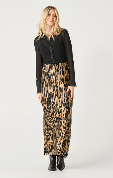 Black & Brown Animal Print Chloe Skirt