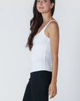 White Scoop Neck Tank Top