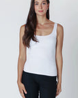 White Scoop Neck Tank Top