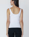 White Scoop Neck Tank Top