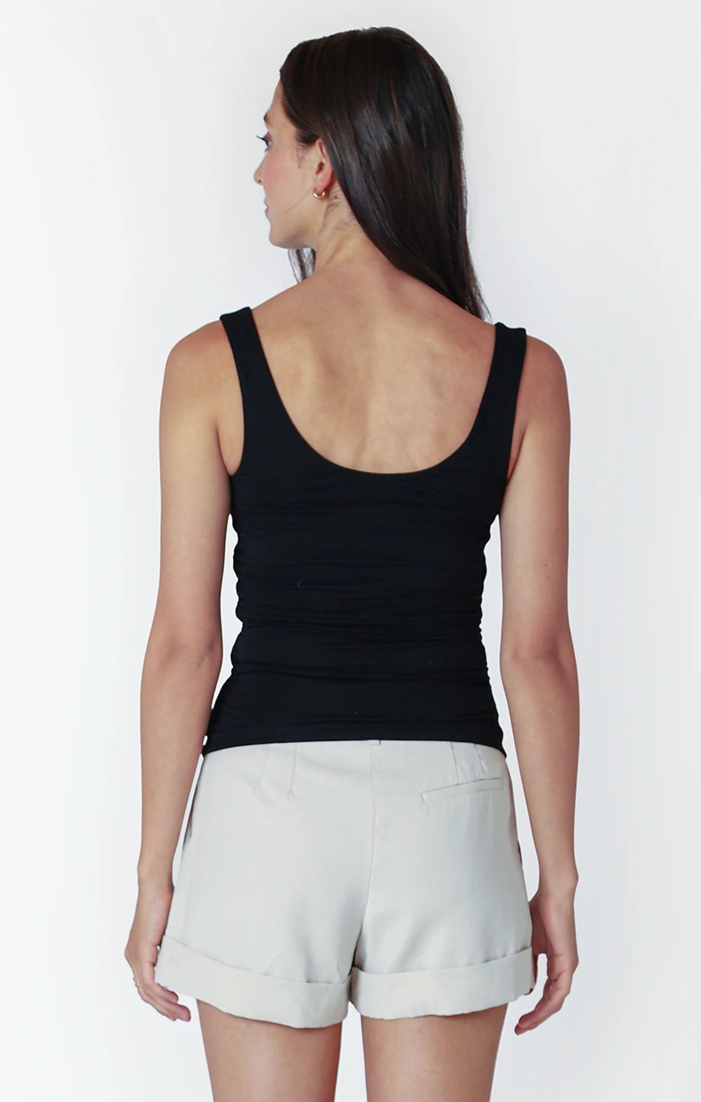 Black Scoop Neck Tank Top