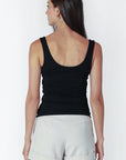 Black Scoop Neck Tank Top