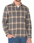 Gray/Beige Plaid Button Up Shirt