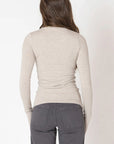 Light Heather Taupe Carsyn Longsleeve Top