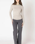 Light Heather Taupe Carsyn Longsleeve Top
