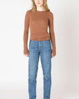 Chestnut Heather Carsyn Longsleeve Top