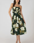 Palm Blossom Midi Dress