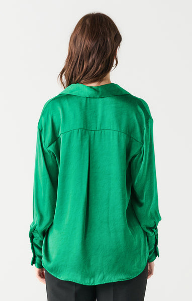 Emerald Button Up Top (PLUS: X-3X)