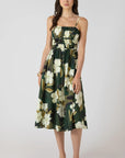 Palm Blossom Midi Dress