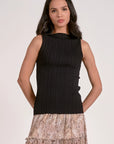 Black Sleeveless Susan Top