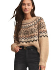 Oatmeal Heather Kenaby Fair Isle Sweater