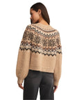 Oatmeal Heather Kenaby Fair Isle Sweater
