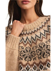 Oatmeal Heather Kenaby Fair Isle Sweater