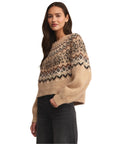 Oatmeal Heather Kenaby Fair Isle Sweater