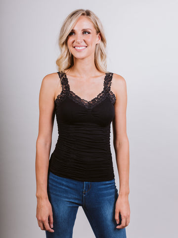 Black Ruched Cami