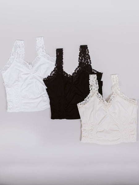White Seamless Cropped Cami