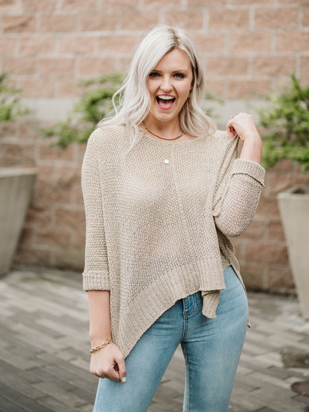 Favorite Loose Knit Sweater Taupe
