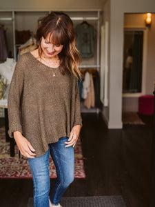 Favorite Loose Knit Sweater Olive