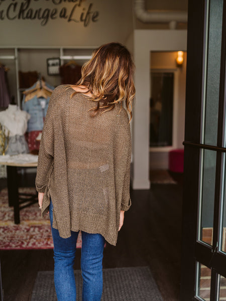 Favorite Loose Knit Sweater Olive