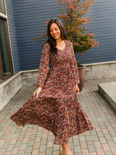 Dark Red Hillary Dress