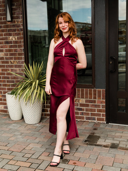 Deep Wine Marissa Dress