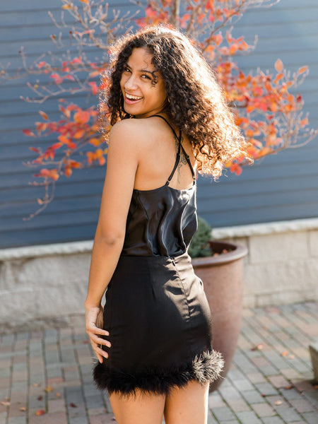Black Kiera Cross Cami Top