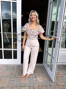 Floral Lin Top