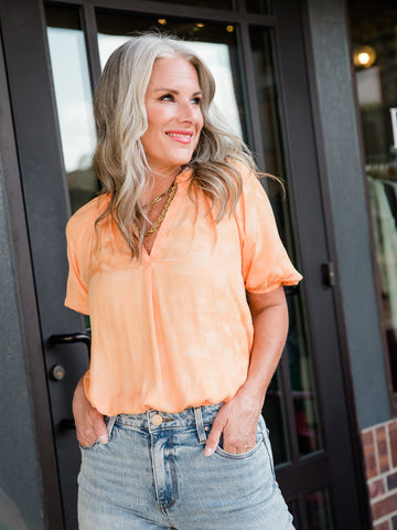 Orange Sherbert Brita Blouse