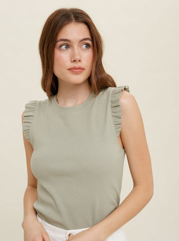 Just Fancy Olive Top